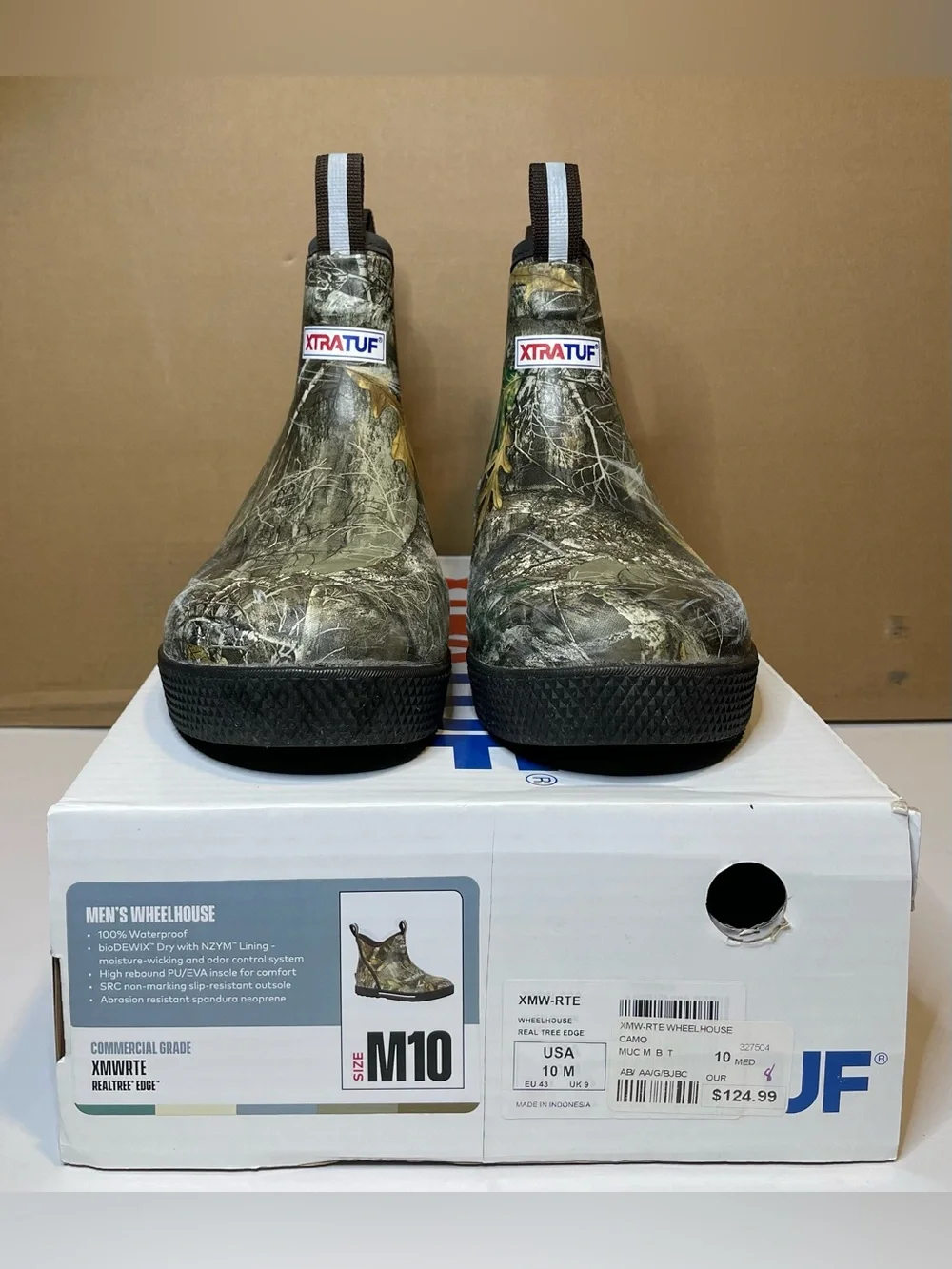 XTRATUF Realtree Edge Camo Waterproof Ankle Deck Boots Men’s 10